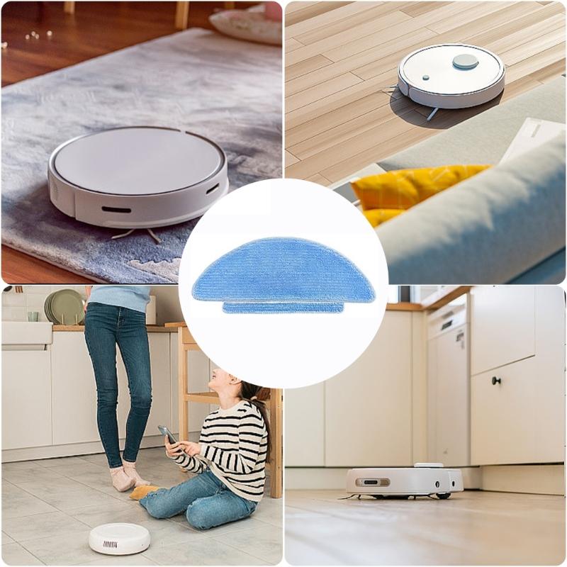 Mop Pad Cloth Wipes Cleaning Tool Suitable For Tikom L9000o Sweeping Part Accessories Rag Mop Robot Vacuum Cleaner 10pcs