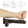 Brown Realistic Dildo for Women  Beginner Clear Dildo with Strong Suction Cup Hands-Free Play for Adult Sex Masturbator G Spot