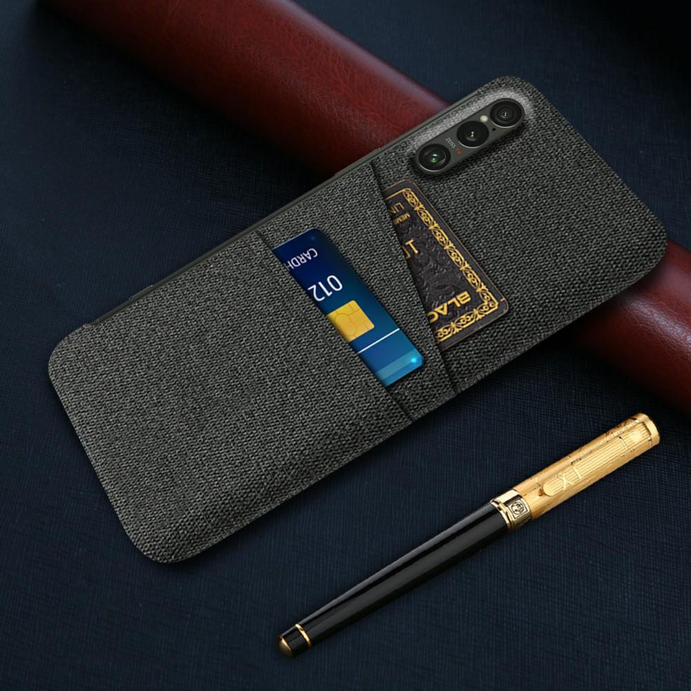 For Sony Xperia 1 VII Case Cloth+Hard PC Phone Cover with Dual Card Slots