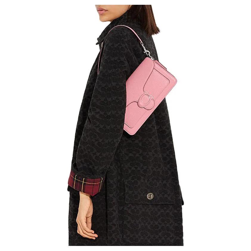 Coach Tabby Pebble Texture Cow Leather Portable Crossbody Bag , Shoulder Bag Medium Women's Floral Pink (Unisex) Shoulder Bags CH735 LHVDT