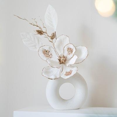 Glitzer Künstliche Weihnachtsblume Beflockung DIY Weihnachts-Poinsettie Handgefertigt Realistisch Weihnachtsdekorationsblumen Hochzeitsfeier