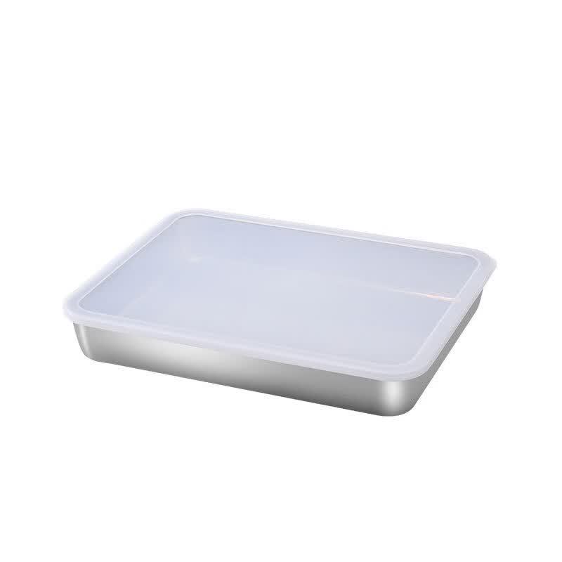 Stainless Steel Food Prep & Baking Pan with Lid