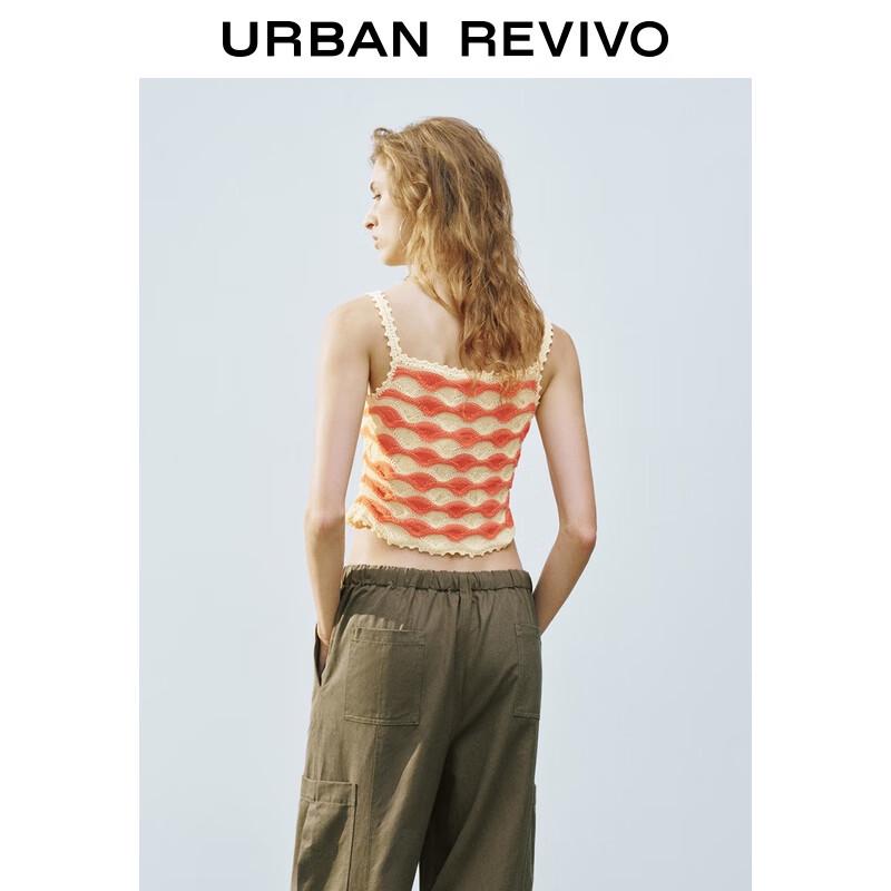 UR Damers Blommig Texturerad Slimmad Stickad Väst