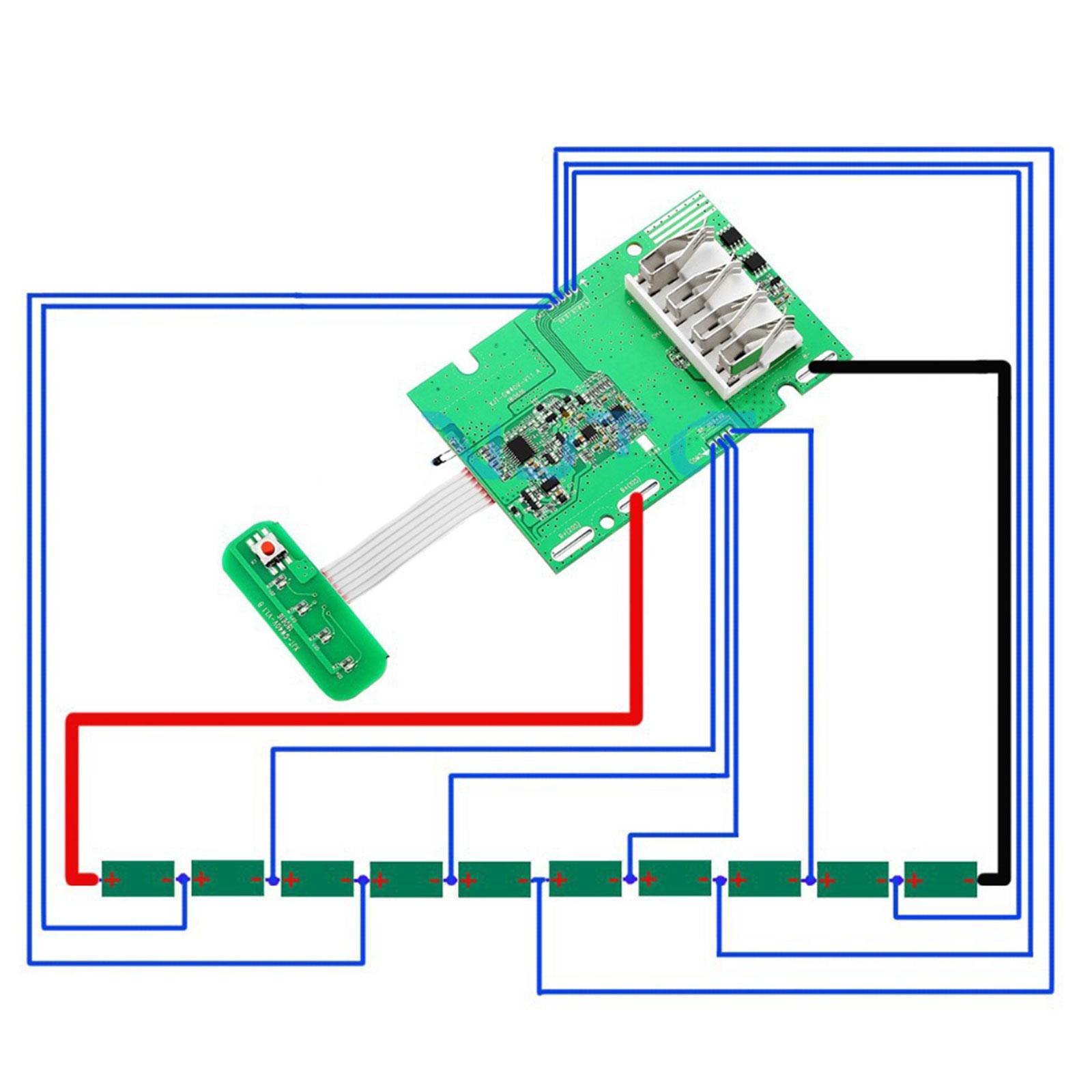 

Плата модуля защиты зарядки литиевых батарей 18650 PCB Корпус Для 40V GMAX 29472 29462 Сборка электроинструмента 1