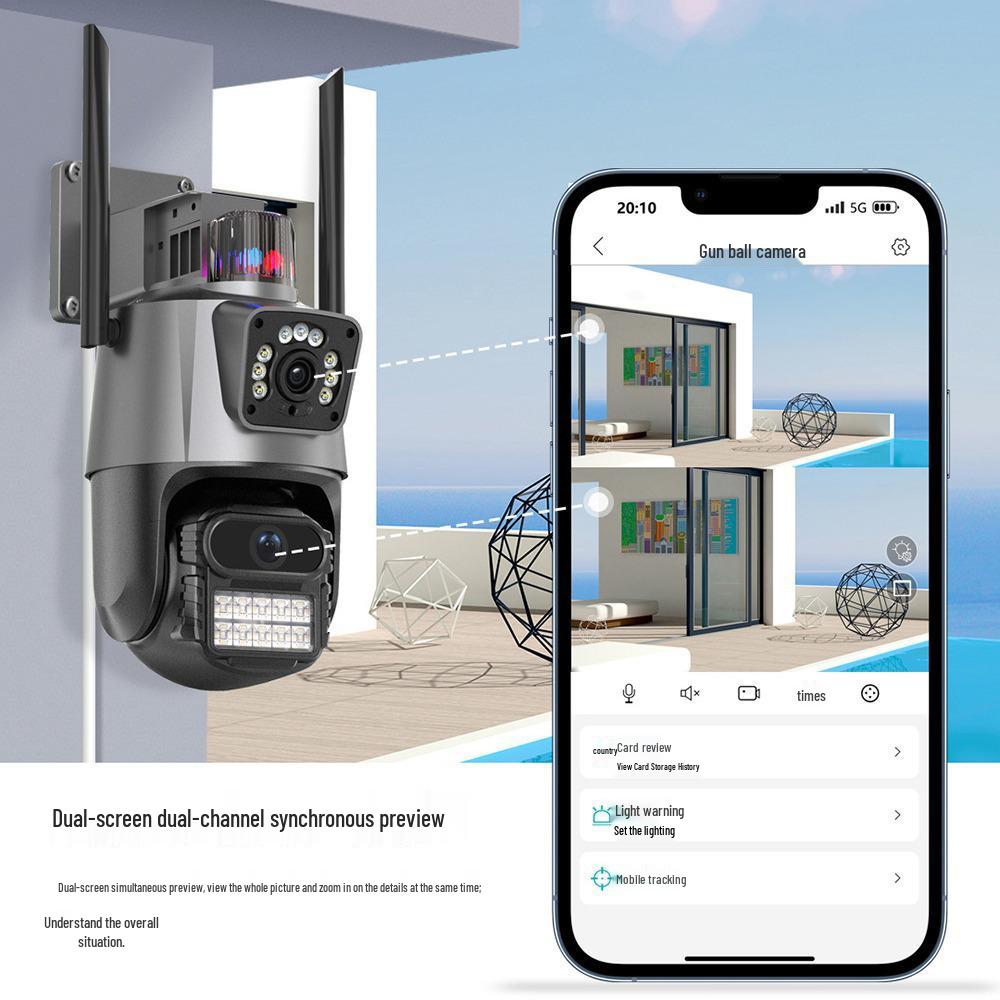 4K HD Wi-Fi Outdoor Binocular Camera with Night Vision, Full Color, 360° Smart Human Tracking - E18