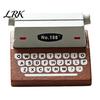 Office Note Organizer Retro Wooden Typewriter Memo Clip, Vintage Desk Place Card Holder, Water-based Paint Wood Holder Decorative Message Photo