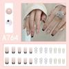 Blush Ombre Press-on Nails with Heart Rhinestones