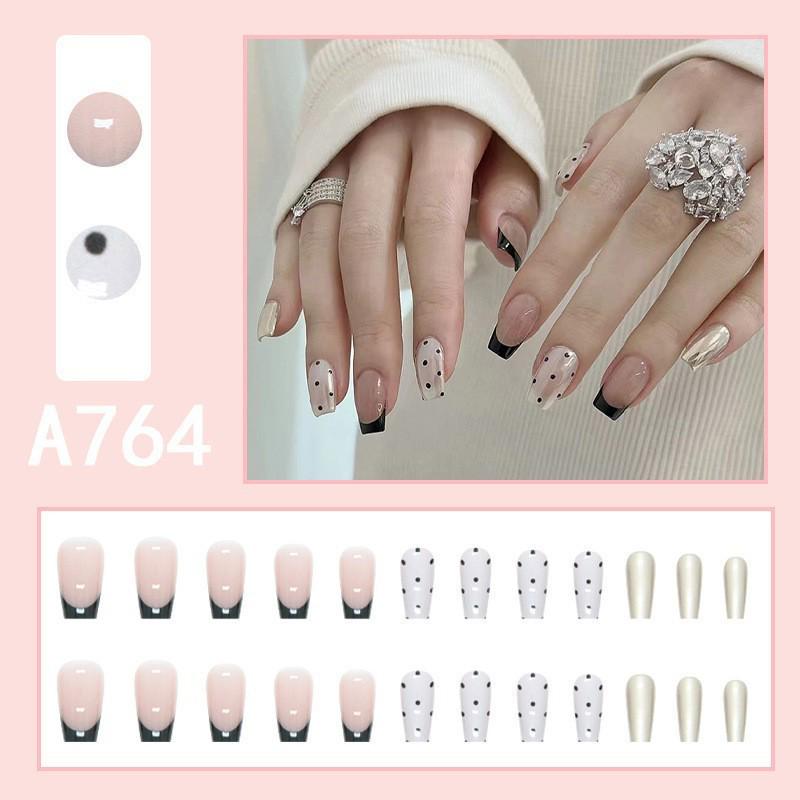 Douyin Trendy Blush False Nails: Pure, Sexy, and Removable Jelly Gel Nail Tips with Whitening Effect