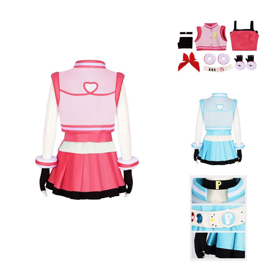 Cute Anime-inspired Powerpuff Girls Cosplay Dress Ideal For Theater And Halloween Parties