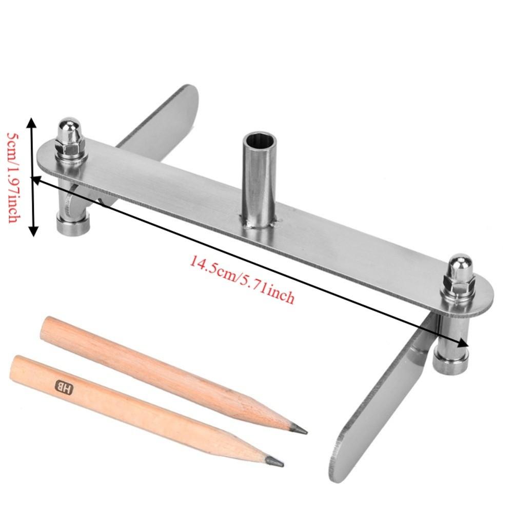 3pcs Stainless Steel Woodworking Center Finder Wood Center Finding Marker Silver Centering Tool Center Line Scriber Woodworking
