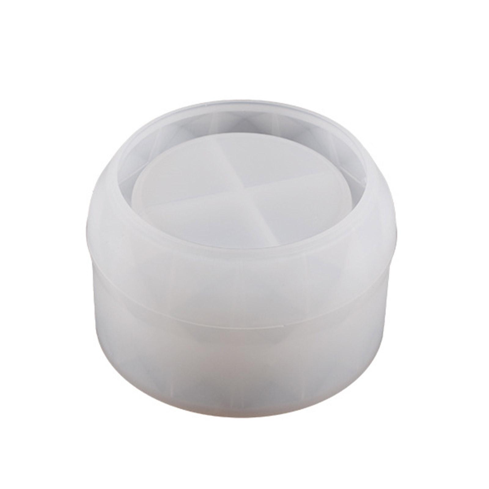 

Круглый контейнер Формы из смолы Форма для коробки для хранения Силиконовая форма-органайзер для DIY Эпоксидной смолы Держатель для мелочей Домашний декор 1