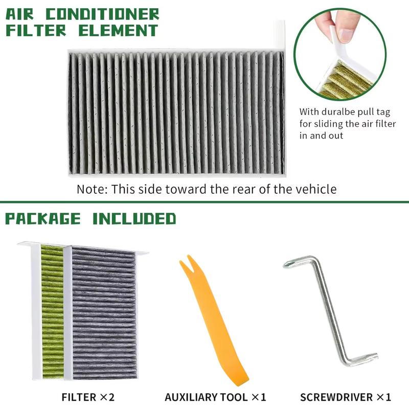 Activated Carbon Air Filter Suitable For Tesla Model 3 Y Cabin Air Filter Cartridge Matching Tool Air Conditioning Cabin Filter