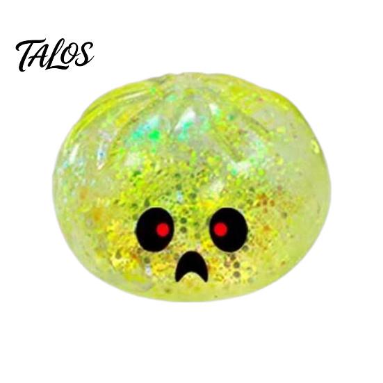 Stress Relief Ball Halloween Bun Squeeze Ball, Slow Rising Toy with Steamer, Soft Creative Gifts for Sensory Fidget Cute Ghost Faces, Decompression