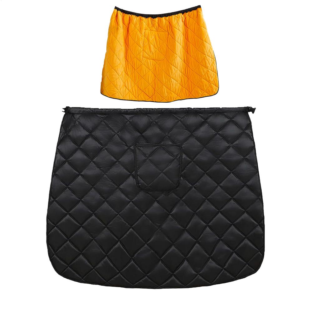 Motorcycle Leg Apron Cover Waterproof Scooter Leg Protector Thickened Velvet Quilt Plush Lining Motorcycle Warm Leg Cover