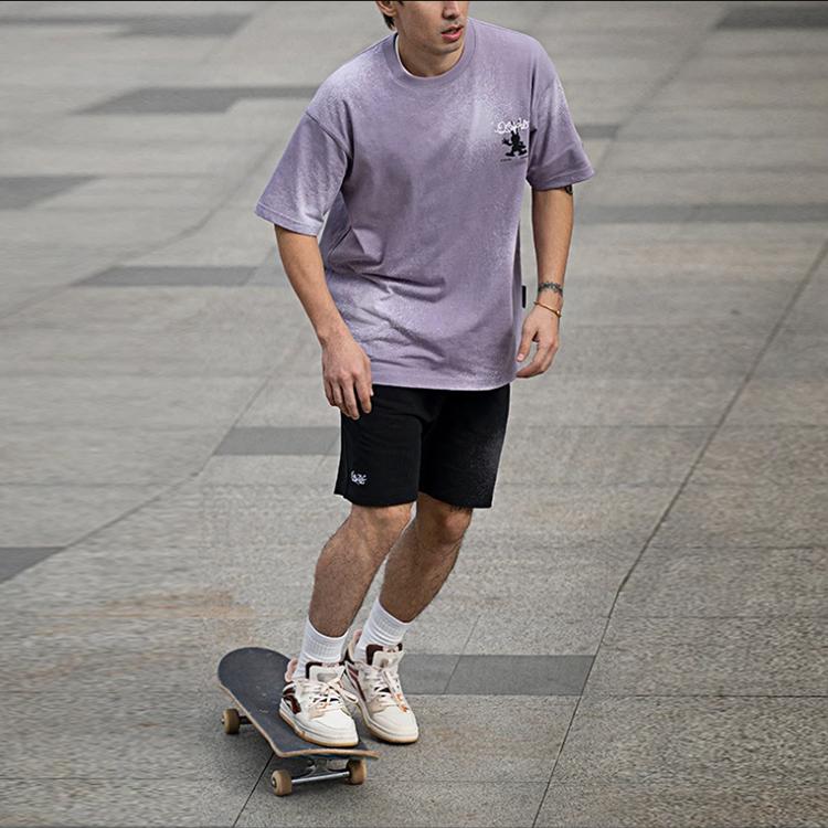 Li-Ning X Disney Oswald Series SS23 Casual Elastic Waist Shorts Men Bottoms Black AKST309-2