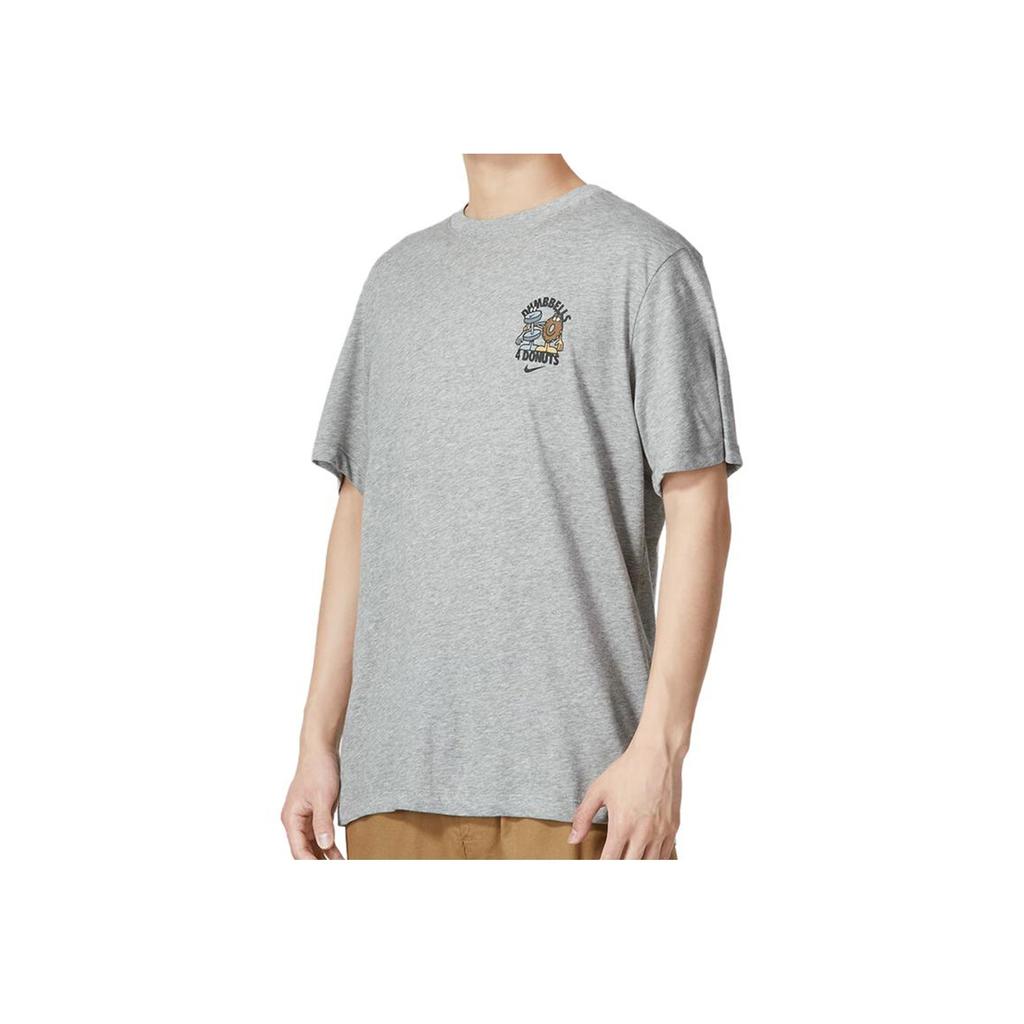 Nike Dri-Fit Cartoon Pattern Letter Print Crew Neck Short Sleeve T-Shirt Men Tops Grey FD0139-063