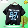 Summer Funny Six Seven 67 Digit Print Children's T-Shirt Casual Polyester Boys Short Sleeve Fashion Comfortable Kids Sport Clothes