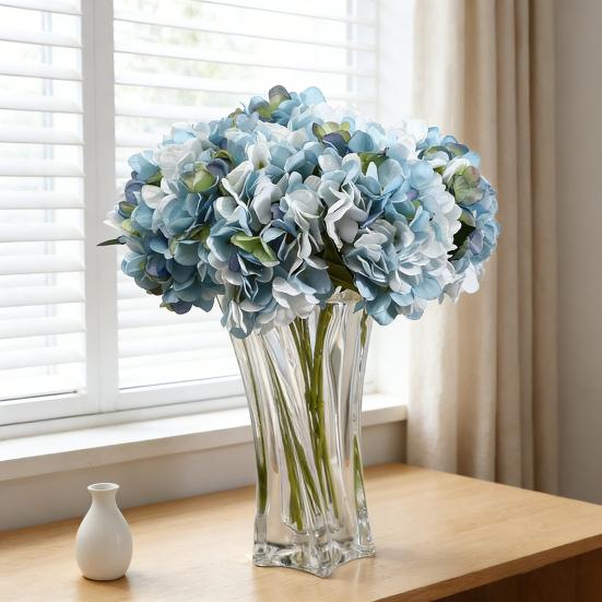 14,5 Zoll Große Künstliche Hortensienblume mit Langem Stiel Real Touch Hortensien Künstliche Blumen für Heimparty-Dekoration Florale Arrangements Hochzeits-Tischdekoration