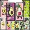 Avocado Case for Samsung Galaxy Note 20 Ultra 8 10 Lite 9 TPU Phone Cover Note 10 Plus Black Soft Shell Funda Capa