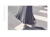 High-Waisted Long Knit Midi Skirt with Inner Layer - Winter & Autumn Style