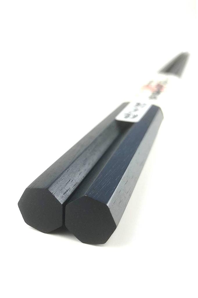 Daikokuya Chopsticks Edo Wooden Chopsticks Super High Quality Chopsticks Series Seven Square Striped Ebony (Superb (24cm))
