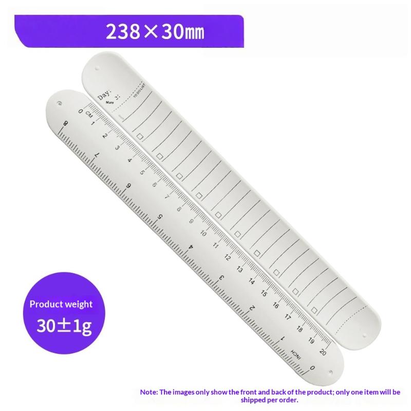 New New 1Pcs Waterproof Erasable With Scale Silicone  Wristband Reusable Writeable To-do List Wrist Strap For Forgetful Elderly
