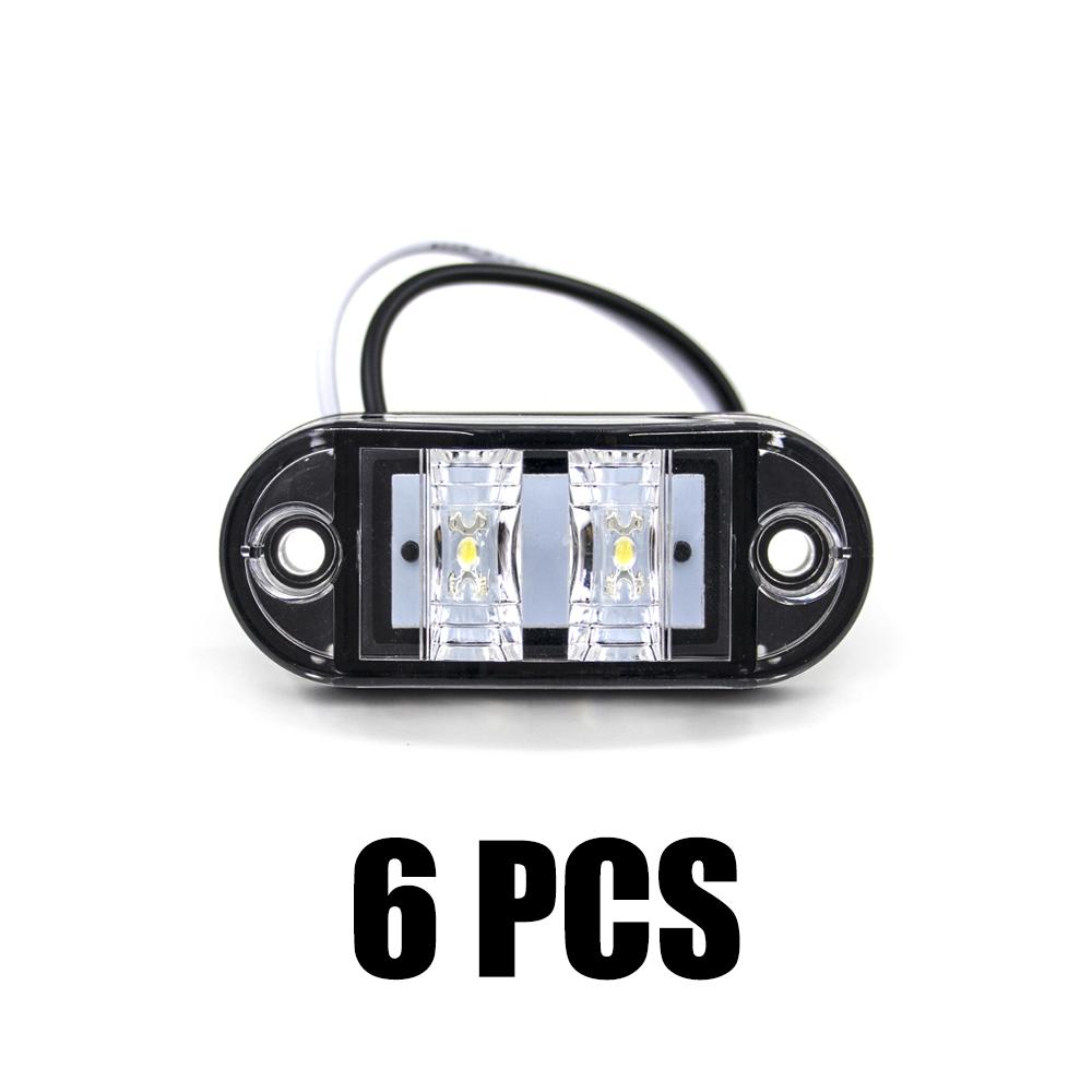 6x/8x/10x 12V 24V LED Side Marker Lights Warning Light Auto Car External Lights Trailer Truck Yellow White Red Clearance Lights