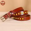 Women's Belt Women's Ins Style Fashion All-Match Trendy BF Style Retro Practical Leather Pin Buckle with Jeans Belt