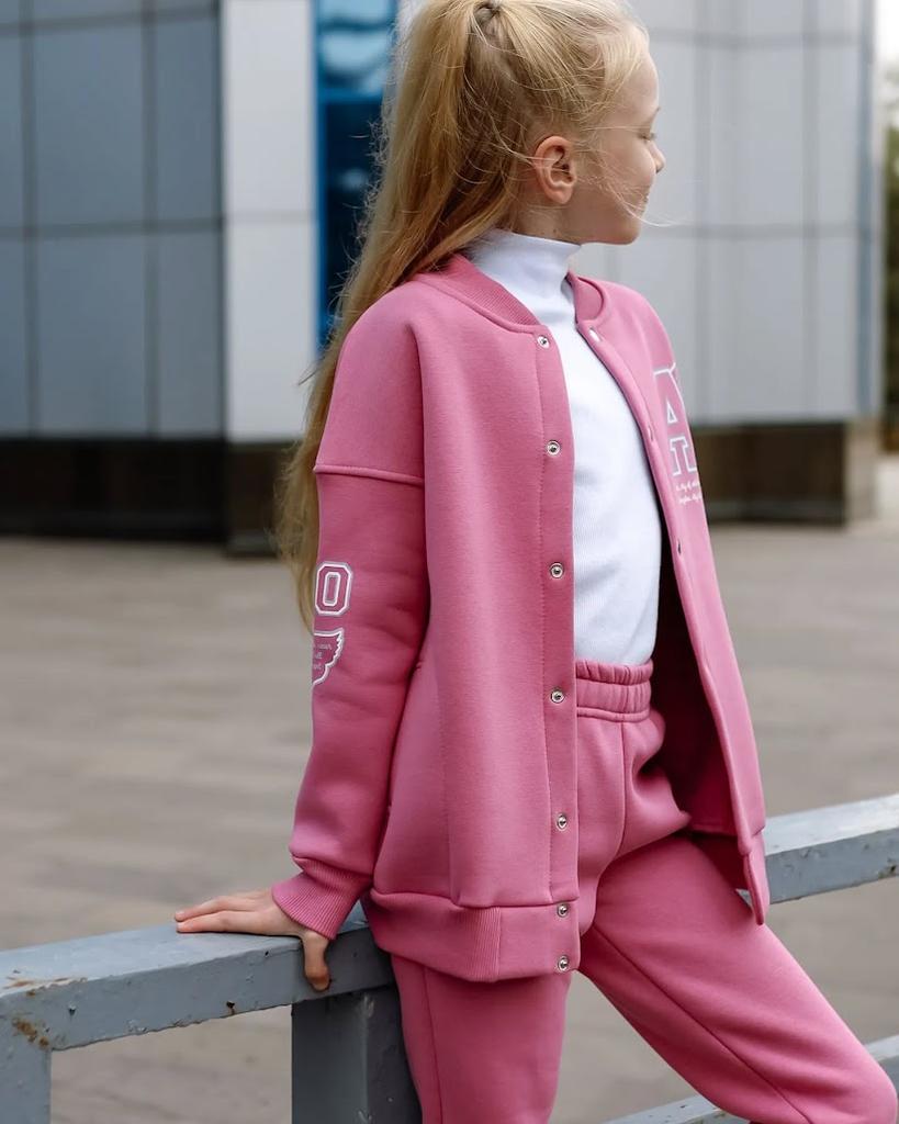 Tracksuit (girls) – Warm Bomber & Pants with Print, Winter , 6443-025-33 HC