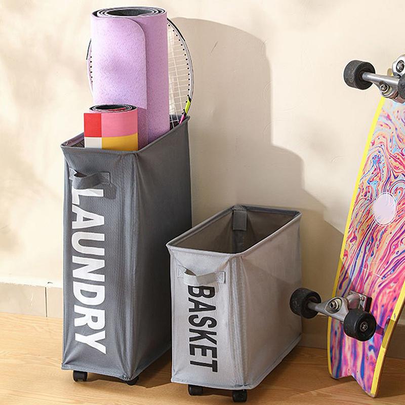 1Pcs Laundry Basket With Wheels Large Capacity Yoga Mat Storage Basket Multifunctional Waterproof Dirty Clothes Storage Bag