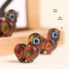 Hand-Painted Sandalwood Tang Horse Pendant Keychain Accessory