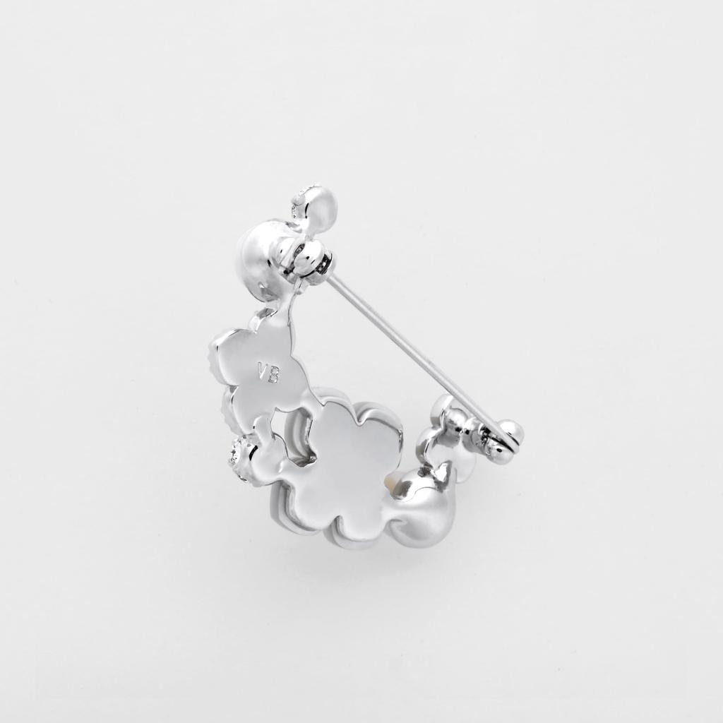 Freshwater Pearl Shell Flower Brooch VBMV2006 MP [Vendome Boutique]