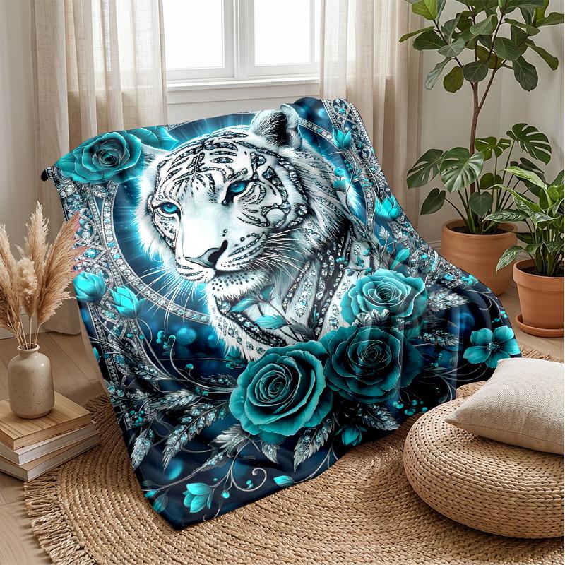 Blue Pineapple Pattern blanket Personalized Name Flannel Blanket Soft Cozy Plush Throw for Sofa Bed Lightweight Home Decor