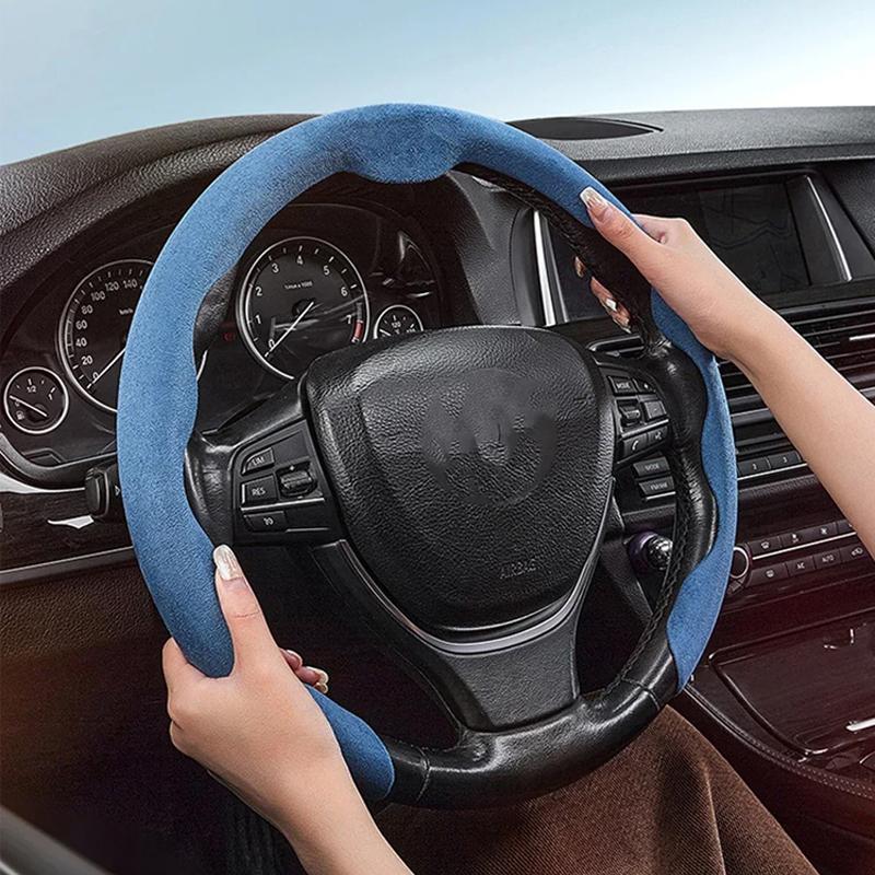 Car Steering Wheel Cover Suede Leather Booster Cover For Honda Accord CRV HRV Civic Fit Jazz Odyssey Car Accessories