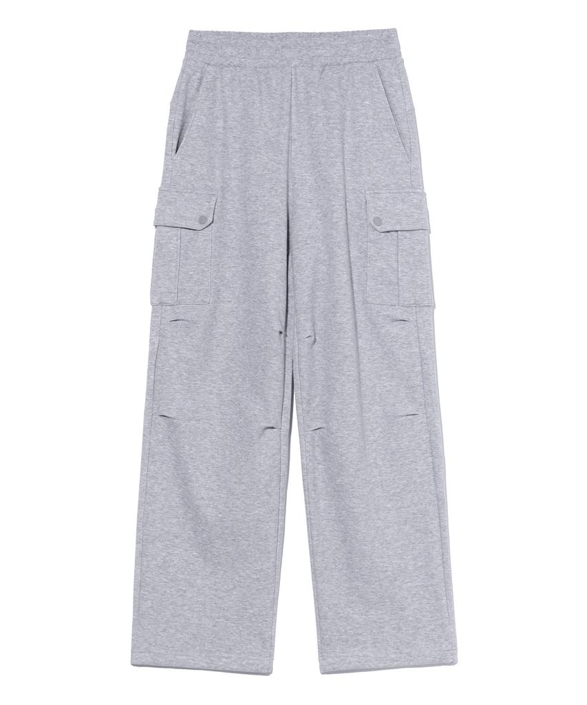 RAYFIKERS Wide Parachute Sweatpants Melange Grey (Mo6Pu192-097)