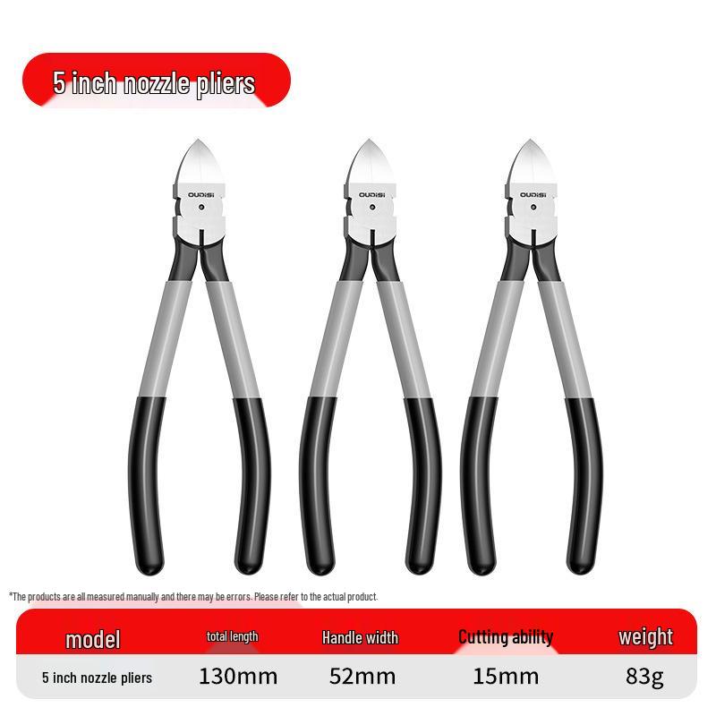 Industrial Grade Angled Cutters: High Hardness Offset Thin Jaw Pliers for Electricians and Electronic Models