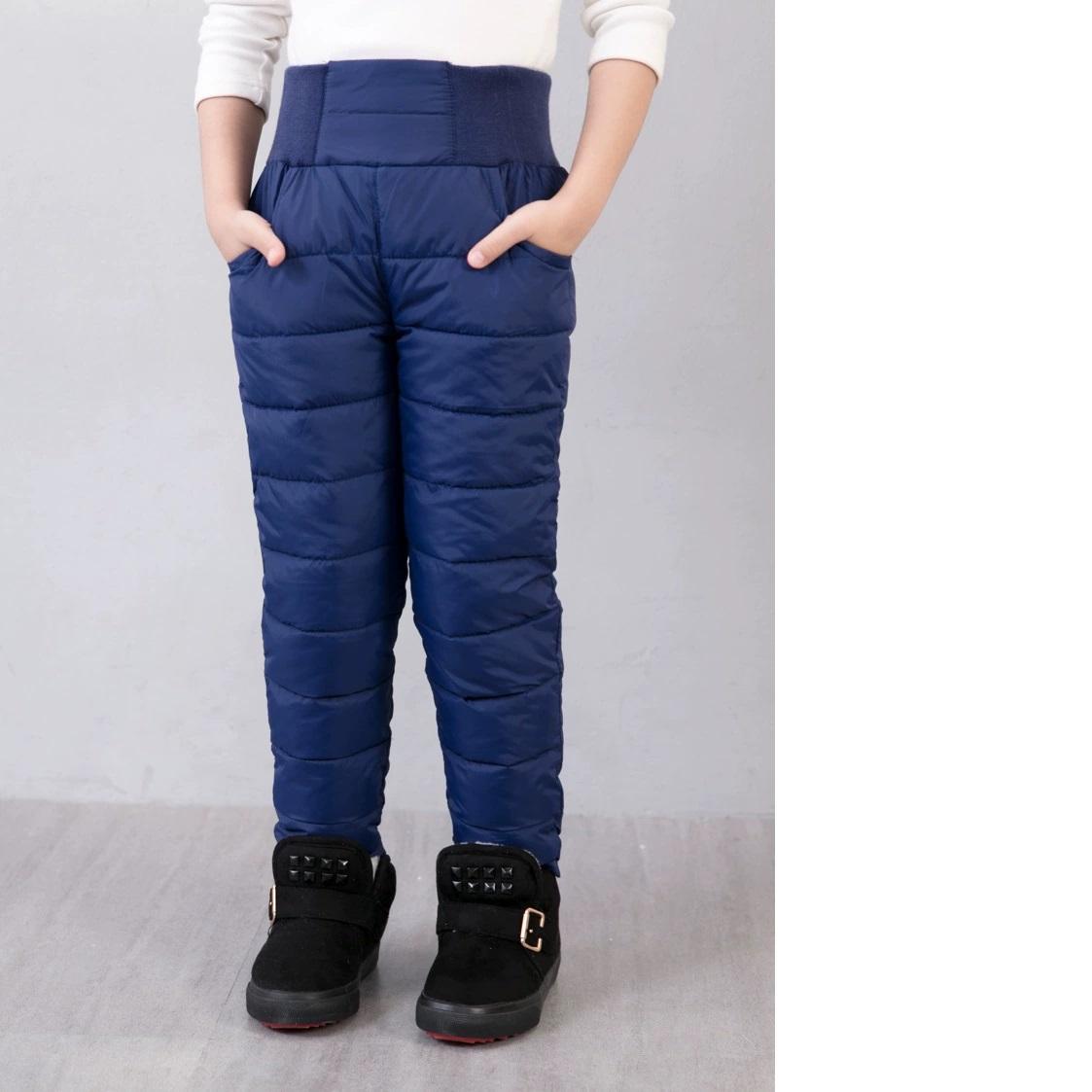 

Детские брюки Осень и Зима Детские пуховые хлопковые брюки Одежда для маленьких мальчиков и девочек Брюки из теплого хлопка с высокой талией 100