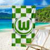 Green Wave VfL Pattern Beach Towel - Soft, Absorbent Microfiber, Lightweight, Ideal for The Beach, Parties, Travel, Camping Fan Gifts