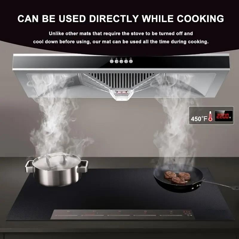 Silicone Induction Cooktop Mat Non Slip Electric Stove Cover Pad Cooktop Protector Cooking Kitchen Accessories Stove Top Cover