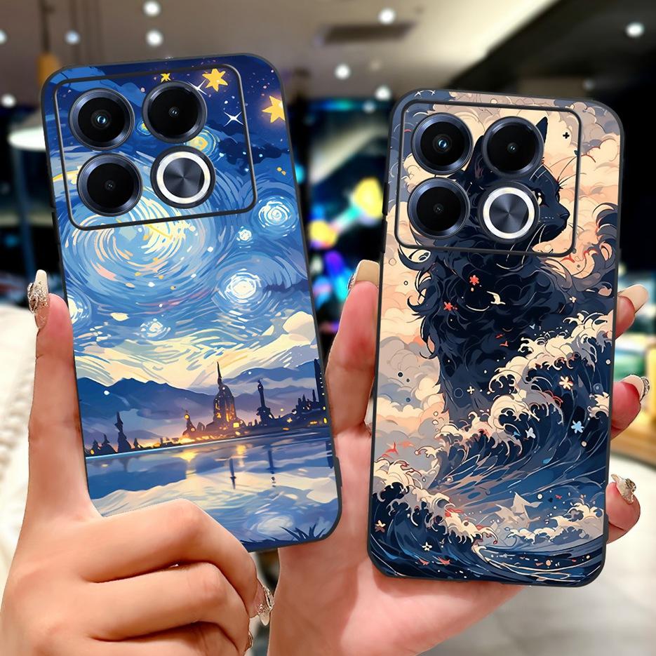 For Infinix Note 40 5G Case X6852 New Luxury Painted Cover Soft Silicone Phone Case For Infinix Note 40 Pro Plus Note40 4G Shell
