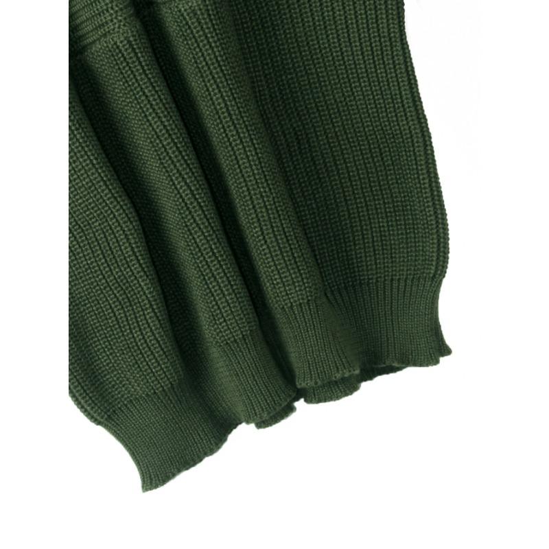 Herbst und Winter Einfarbiger Damen Langarm Strickpullover