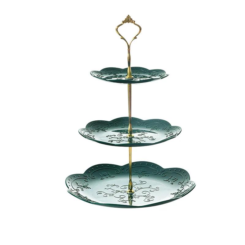 Detachable Cake Stand European Style 3 Tier Pastry Cupcake Fruit Plate Serving Dessert Holder Wedding Party Home Decor