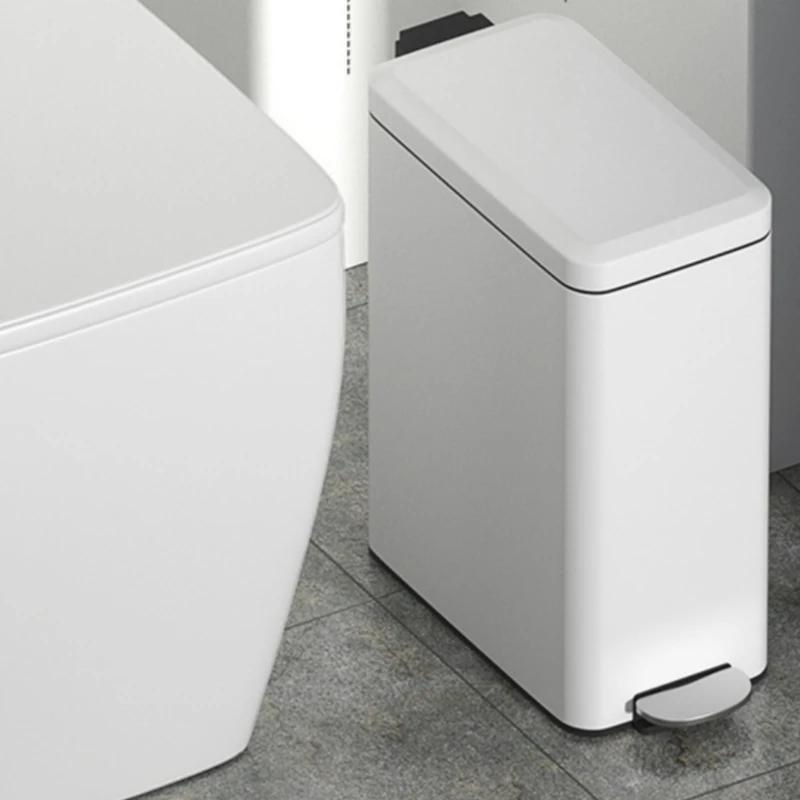 Stainless Steel Trash Can with Foot Pedal And Lid - High Aesthetic Value for Bathroom Kitchen Living Room