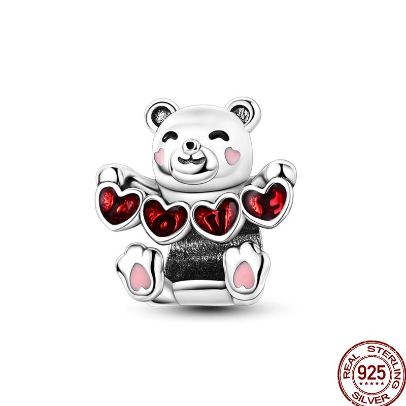 Kupferfeder Niedliches Haustier Tier Blume Perlen Anhänger Spacer Perlen Geeignet Passform Pan Original Armband Schmuck Geschenk