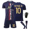 Ensemble Maillot de Football PSG Domicile Édition Spéciale 2022-23 Or 30 Messi 7 Mbappe 10 Neymar Kit Football Adulte Jeune Respirant Séchage Rapide