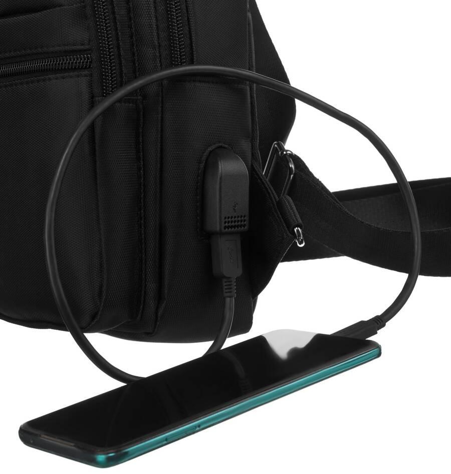 Men's Shoulder Bag/Backpack With Usb Port - Peterson