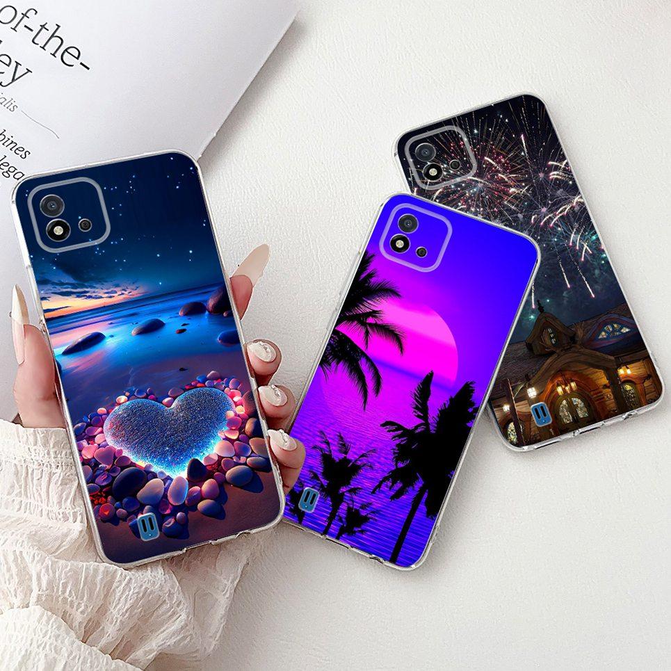 Cool Style Tiger Dragon Pattern Phone Case For Realme C11 2021 2020 C12 C15 Clear Soft Silicone TPU Back Cover RMX3231 Coques