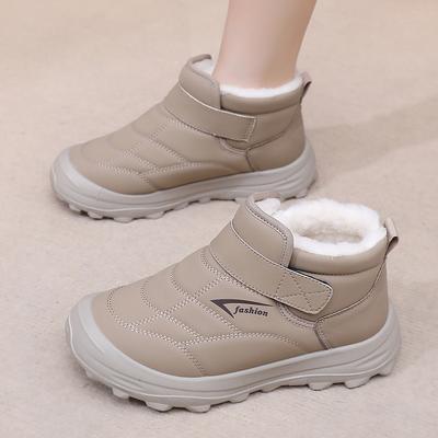 Women's Casual Fleece Outdoor Warm Snow Boots, High-top Comfortable Anti-slip Sports Shoes