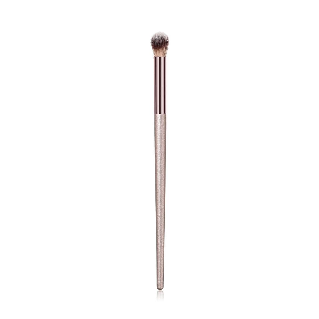 Champagne Gold Angled Makeup Brush For Flawless Concealer Application Soft Synthetic Bristles Powder Buffing Brush