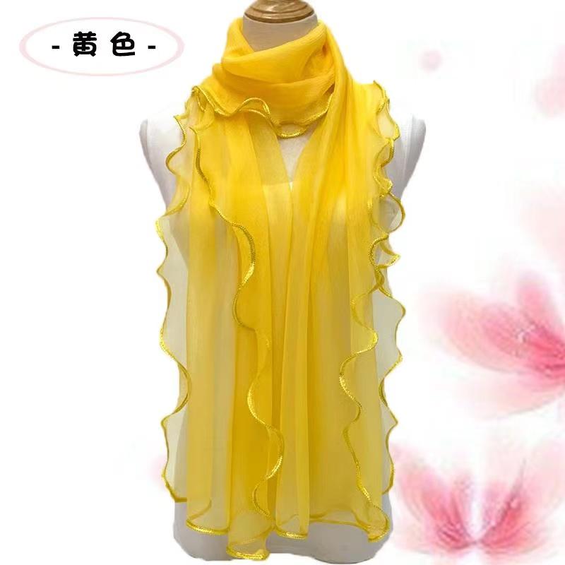 Damen Schals Schal Kopftücher Stirnband Halstuch Hijab Schal Sommer Sonnenschutz Klimaanlagen Schal Kopfbedeckung Turban yellow